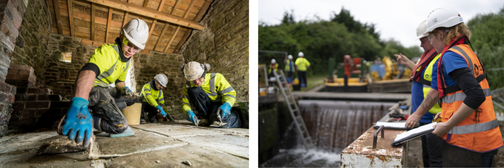 Canal and River Trust employees on site